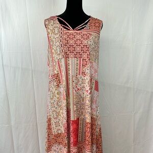 Christopher & Banks Sleeveless MIDI Dress sz L